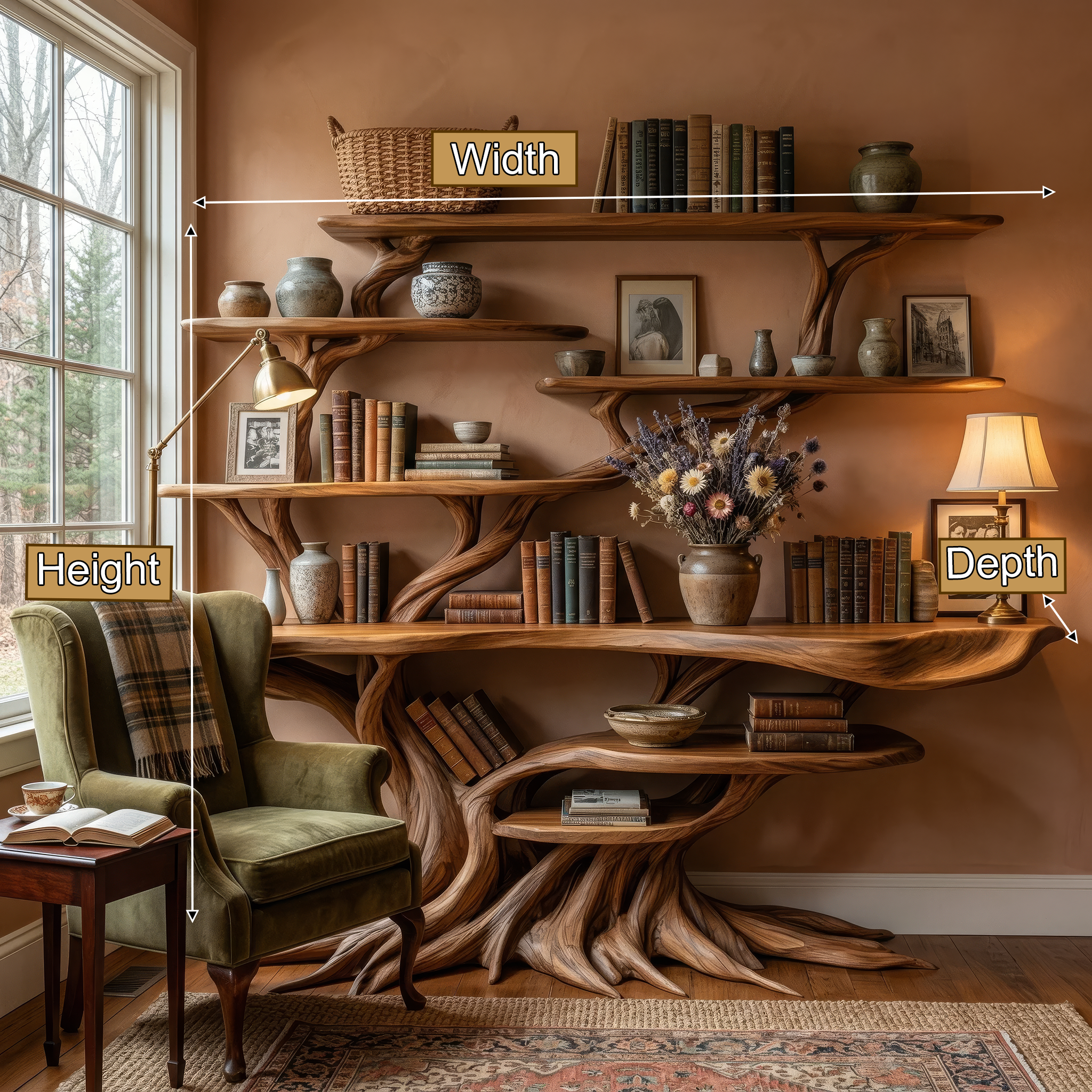 console table with shelves 3