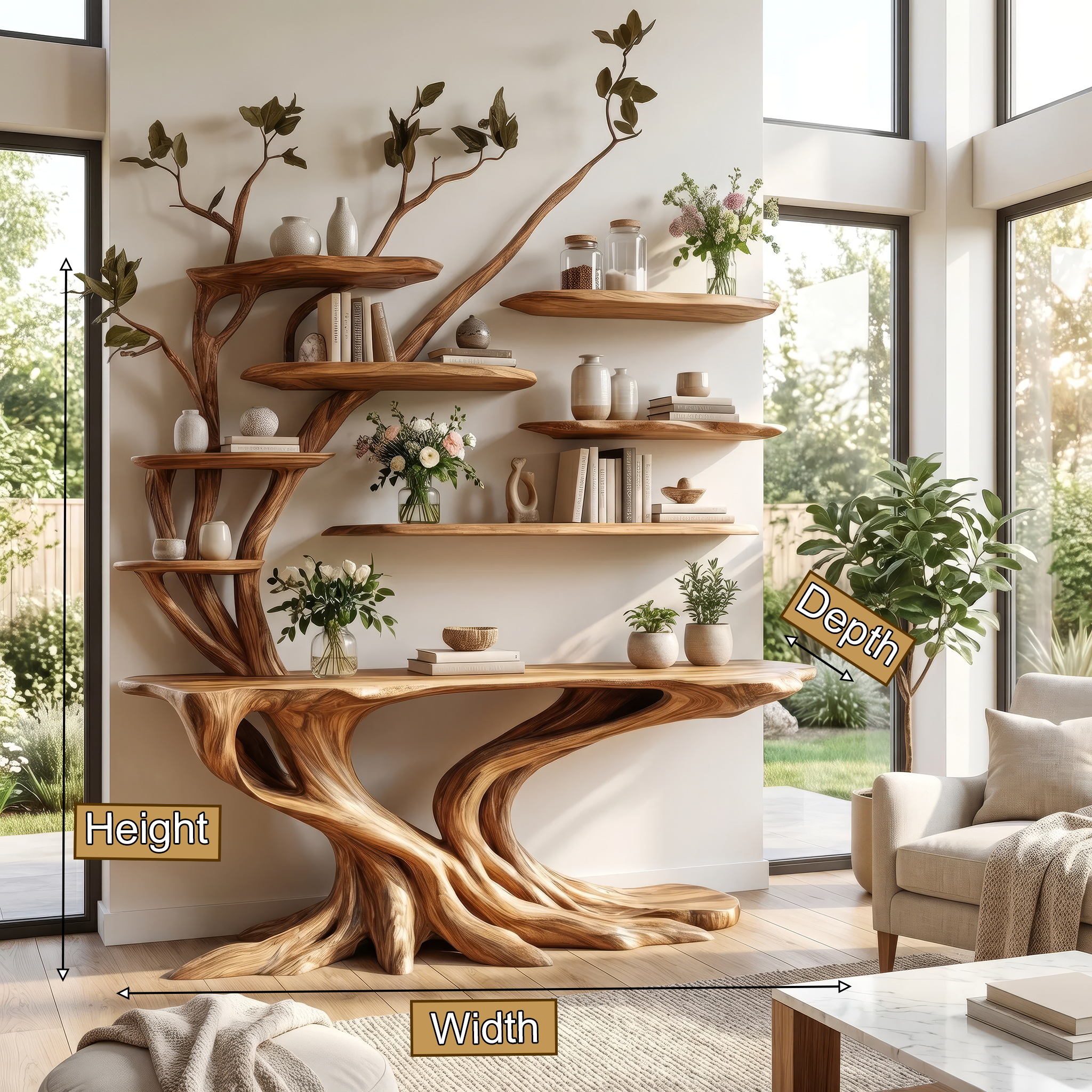 console table with shelves 3