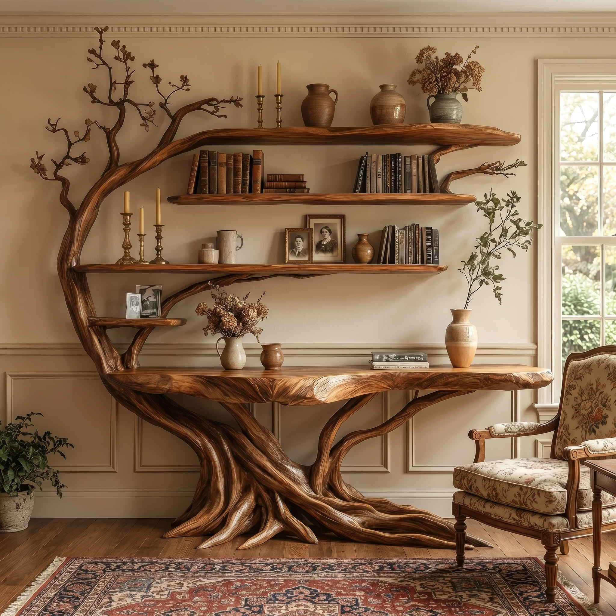console table with shelves 4