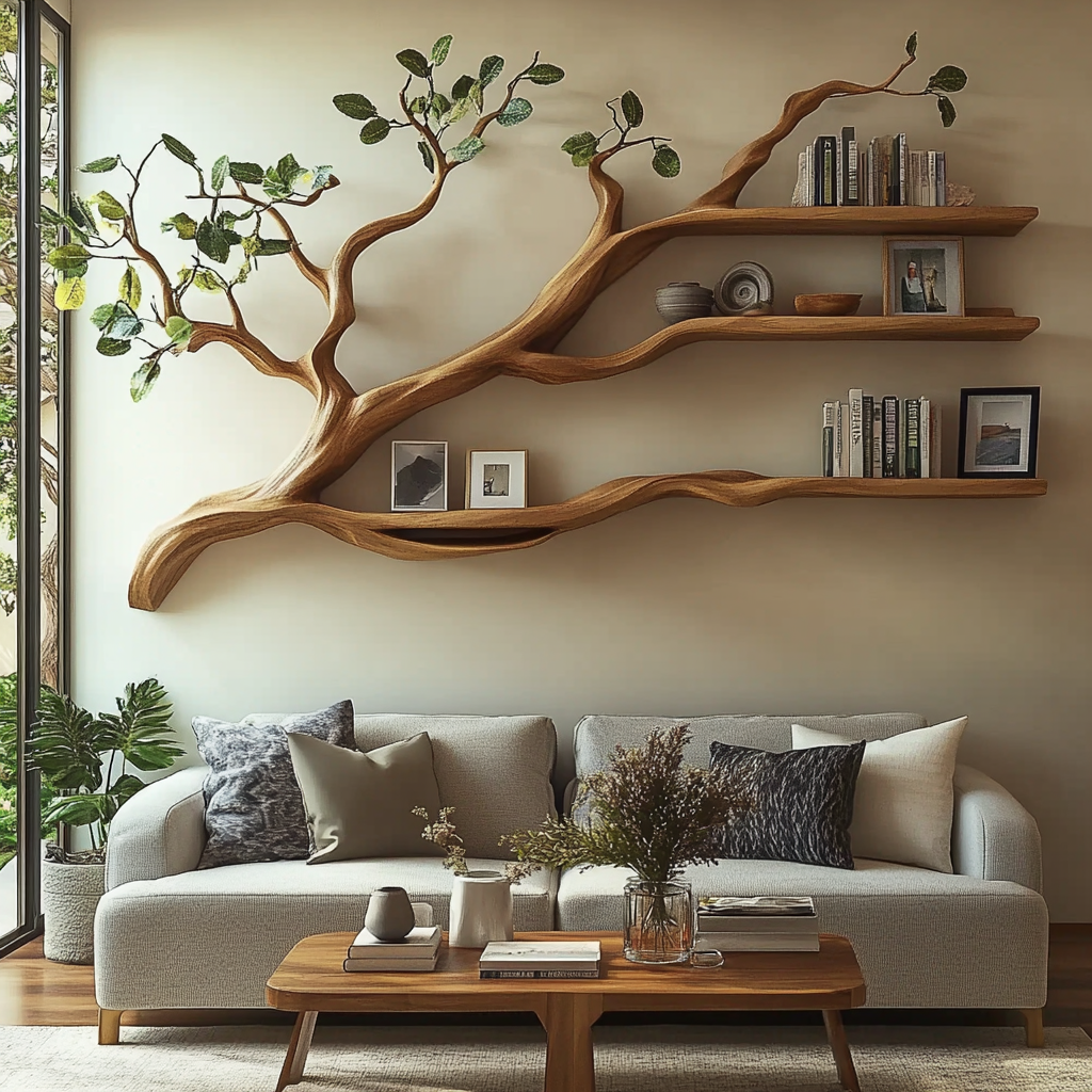 tree branch bookshelf 3