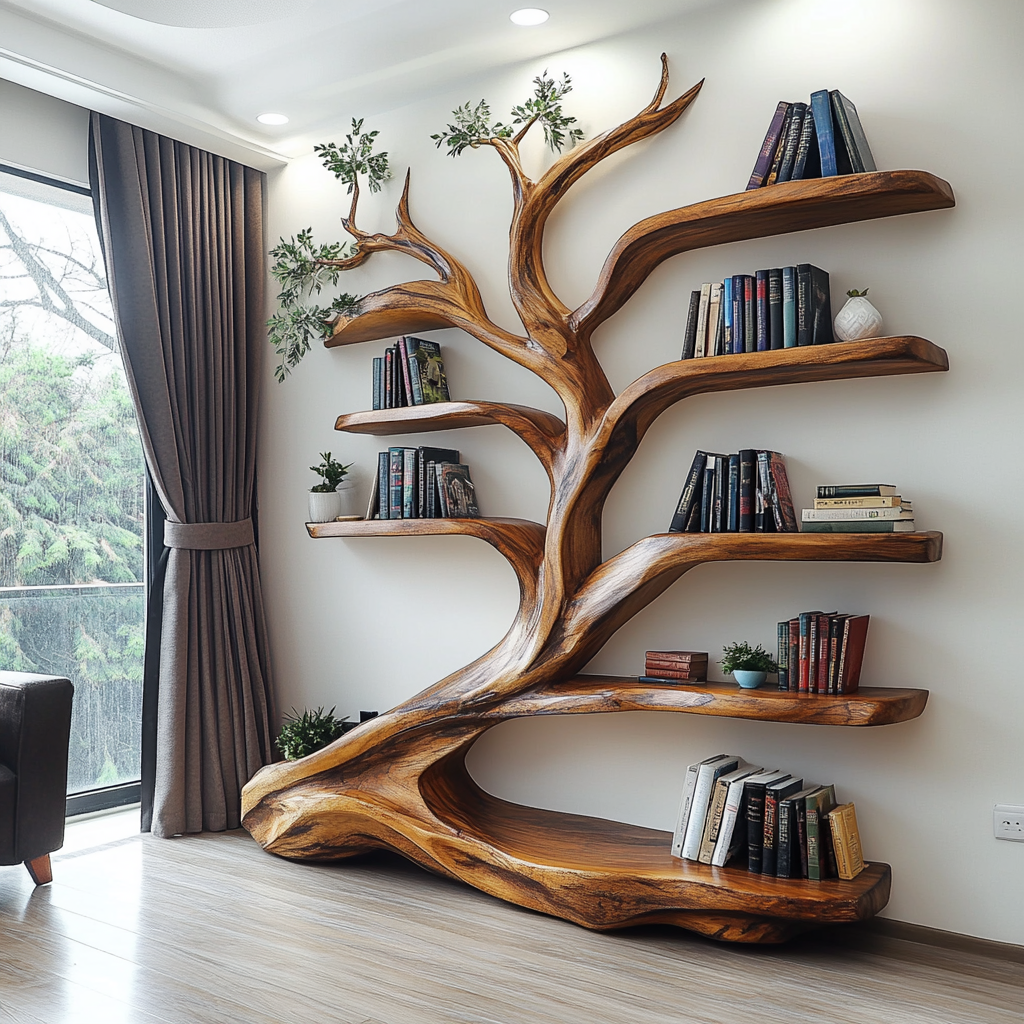 tree branch bookshelf 2