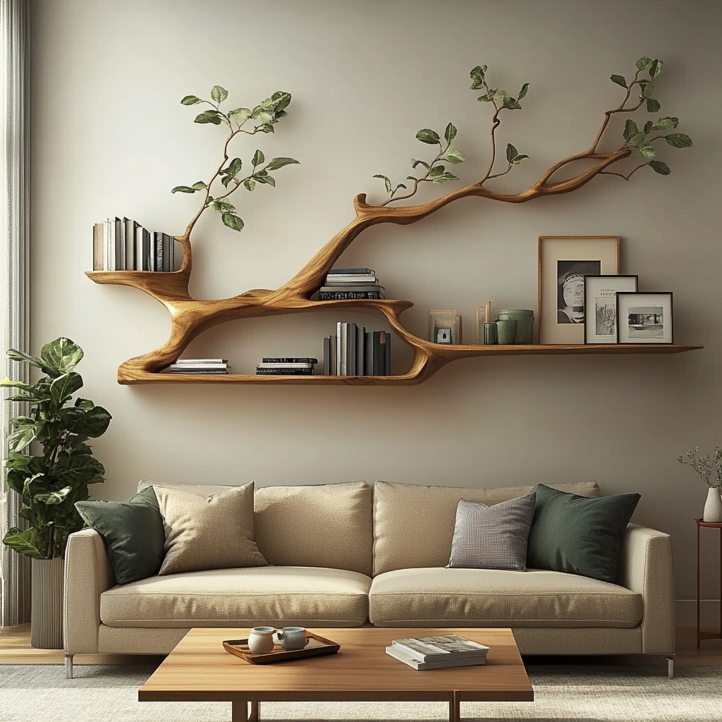 tree branch bookshelf 3